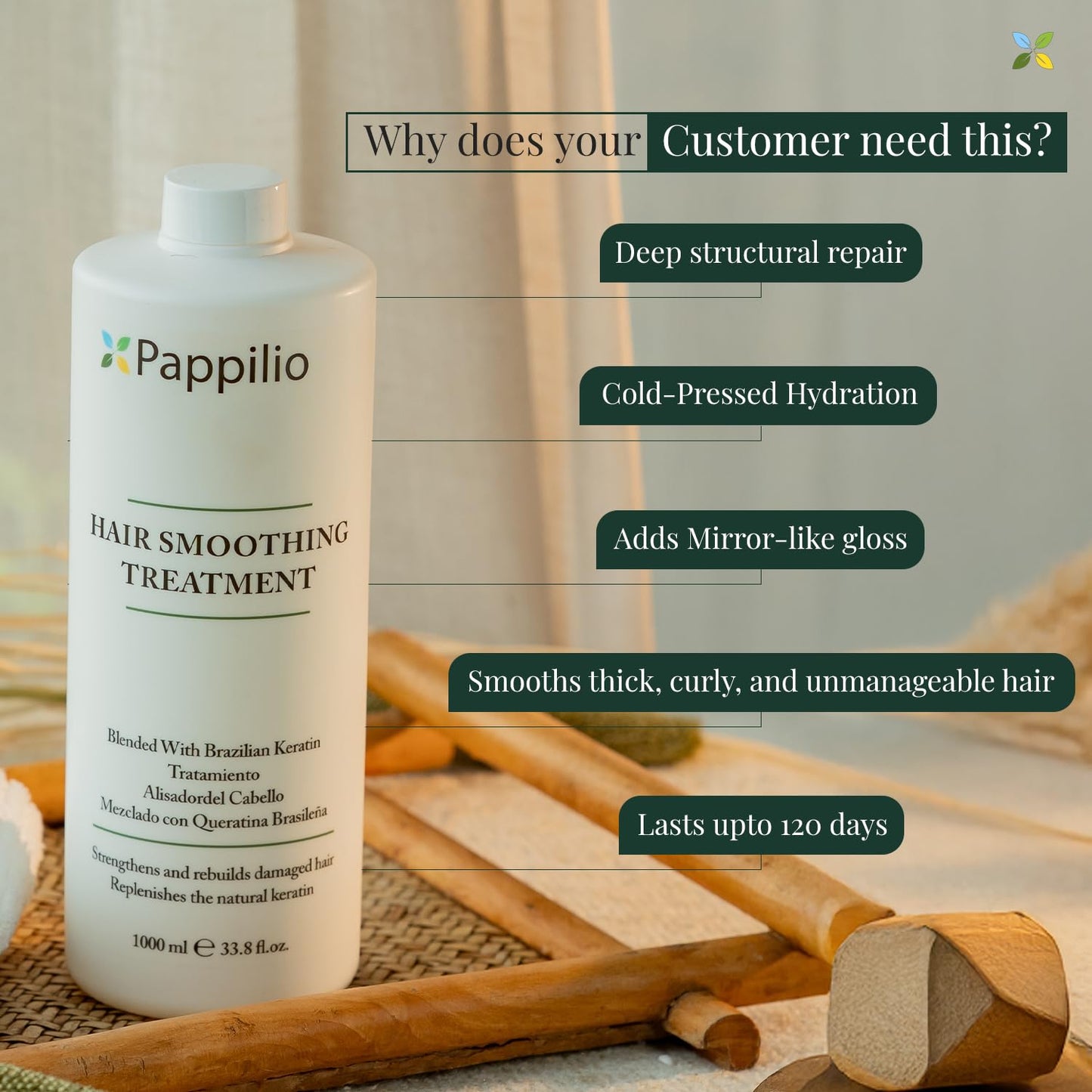 Hair Keratin Treatment Kit, Salon-Grade Smoothing System