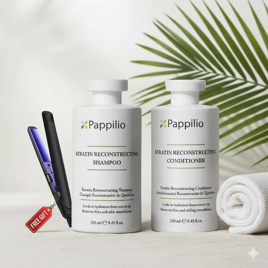 New Year Smoothness kit, Shampoo + Conditioner + FREE Mini Straightener (worth ₹1775)