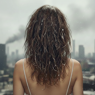 Hair Damaged by
hard water & pollution